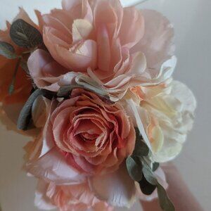 NWT Rustic Sm Faux Floral Farmhouse Bouquet Summer Wedding Ceremony Home Decor